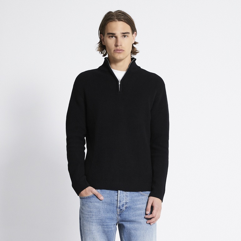 Half-zip knit sweater "Frans"